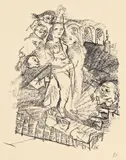 Die chinesische Mauer by Oskar Kokoschka, 1914, Original-Mappe mit 8 Lithographien, jeweils auf Japan, sold Nov 2011
