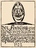 Der Findling by Ernst Barlach, 1922, Original-Kartonkassette mit 20 Holzschnitten, jeweils auf Japan, und Buch mit 20 Holzschnitten, jeweils auf JW-Zanders-B, sold Nov 2011