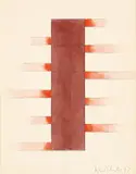 Franz Erhard Walther, Werkzeichnung, 1967, Aquarell und Bleistift auf dünnem Papier (beidseitig)