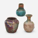 Pewabic Pottery, Three cabinet vases