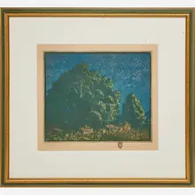 October Night by Gustave Baumann, sold Sep 2018