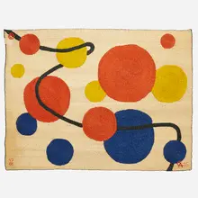 Tapestry by Alexander Calder, 1975, hand-woven maguey fiber, sold Dec 2023