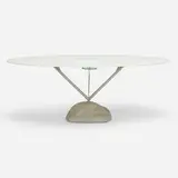 Andrea Branzi, Flying table from the Men and Flowers series, 2006, lacquered wood, concrete, stainless steel, glass, steel wire