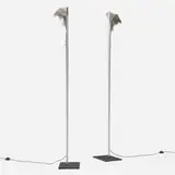 aR-ingo floor lamps, pair by Ron Arad and Ingo Maurer, 1984, honeycomb aluminum, enameled steel, sold Dec 2023