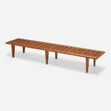 Bench by Hans J. Wegner, c. 1960, teak, sold Dec 2023