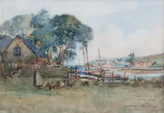 John Maclauchlan Milne Rsa, On the Fife Coast, watercolor