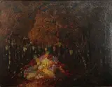 Fruit and birds in a forest by Thomas Whittle Senior, oil on canvas, offered Oct 2015