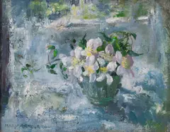 Mary Armour Rsa Rsw, Spring Flowers, oil on canvas board