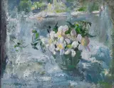 Mary Armour Rsa Rsw, Spring Flowers, oil on canvas board