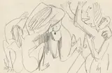 Ernst Wilhelm Nay, Figuren, 1943, Bleistift auf Papier