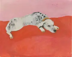 Bauschan by Dietmar Lemcke, 1966, Öl auf Leinwand, mit Künstlerleiste, sold Nov 2019