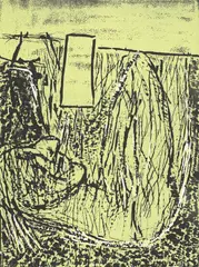 Trinker by Georg Baselitz, 1981, Linolschnitt auf Velin, sold Jun 2018