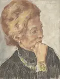 Lotte Laserstein, Frauenporträt, 1966, Pastell auf Bütten