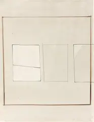 Fritz Klemm, Ohne Titel, Gouache, Tinte, Bleistift, Deckweiß und Papiercollage auf Papier