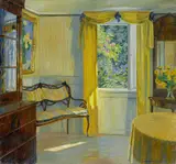 Heinrich Hübner, Morgensonne, Um 1918, Öl auf Leinwand