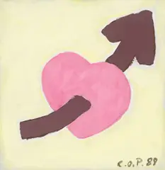 l'amour by C. O. Paeffgen, 1988, Öl auf Holz, sold Aug 2022