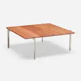 PK 61 coffee table by Poul Kjaerholm, 1956, marble, matte chrome-plated steel, sold Dec 2023