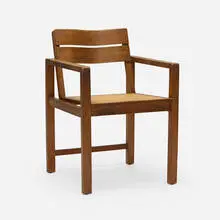 Erich Dieckmann, Typenarmlehnstuhl, 1927, oak, cane