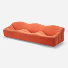 Early ABCD sofa by Pierre Paulin, 1968, stretch jersey fabric over foam, sold Dec 2023