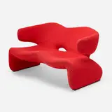 Djinn sofa by Olivier Mourgue, 1965, upholstery over steel and foam, enameled steel, sold Dec 2023