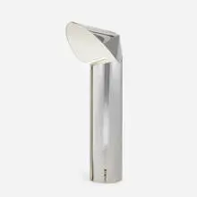 Early Chiara floor lamp by Mario Bellini, 1967, stainless steel, enameled stainless steel, sold Dec 2023