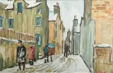 Ian MacInnes, Winter's day, Stromness, circa 1960, oil on canvas laid on board