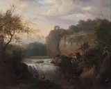 Figures by a mill by Alexander Nasmyth, oil on panel, offered Jun 2015