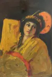 Lady in oriental dress by James Kay Rsa Rsw, oil on canvas, offered Jun 2015