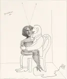 Saul Steinberg, Untitled, 1968, Tuschfeder und Bleistift auf Papier