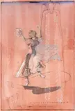 André Thomkins, Spinsterfretsnips, 1983, Tuschfeder und Tuschpinsel, aquarelliert, weiß gehöht, auf Papier