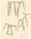 Jean Arp, Jambes fantômes, Um 1942, Bleistift auf Papier