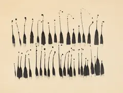 14 III 58 by Oskar Holweck, 1958, Tusche auf Velin, sold Jun 2017