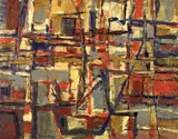 Ohne Titel by Karl Fred Dahmen, 1954, Öl auf Hartfaser, sold Dec 2007