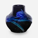 Matthew Daly for Rookwood Pottery, Black Iris cabinet vase