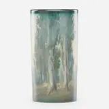 Edward Diers for Rookwood Pottery, Banded Scenic Vellum vase (Uncrazed)