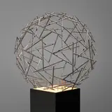 Buckminster Fuller, Geodesic Tensegrity Sphere,120 Strut, 4 Frequency Dome, c. 1985, brass dowels, wire, laminate, acrylic