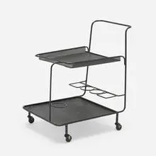 Mathieu Matégot, Gin bar cart, 1953, perforated and enameled steel