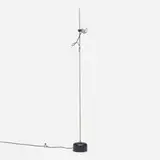 Angelo Lelii, Floor lamp, model 12923 Vogue, c. 1962, nickel-plated brass, enameled steel, nickel-plated steel