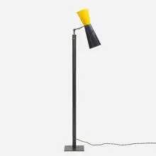Floor lamp from Chandigarh by Le Corbusier, 1963, enameled steel and aluminum, sold Dec 2023