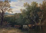 Edmund Thornton Crawford, On the Esk, oil on canvas