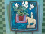 David McLeod Martin Rsw Rgi Ssa, Still Life with Horseman, oil on canvas