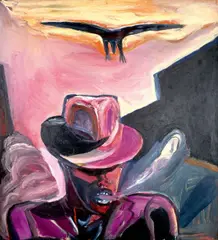 Raucher by Klaus Killisch, 1987, Öl auf Leinwand, sold Nov 2008