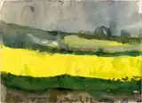 Rapsfeld by Klaus Fußmann, 1987, Aquarell auf Bütten (aus einem Zeichenblock), sold Jun 2010