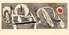Grand vent by Joan Miró, 1960, Farbaquatinta und Radierung auf Rives-Velin, sold Nov 2009