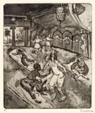 Max Pechstein, Russisches Ballett I, 1912, Radierung und Aquatinta auf Velin