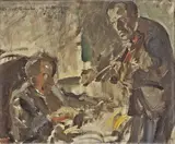 Leo von König, Huberman spielt Pfitzner vor, 1935, Öl auf Leinwand