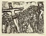 Marc Chagall, Crucifixion, 1964, Lithographie auf Arches-Velin