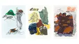 Per Kirkeby, Ohne Titel, 1991, 6-teilig: Jeweils Farblithografie auf Velin