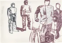 Ohne Titel by Eugen Schönebeck, 1972, Filzstift auf Papier, sold Apr 2025