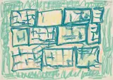 Günther Förg, Ohne Titel, 1993, Ölkreide und Aquarell auf Papier